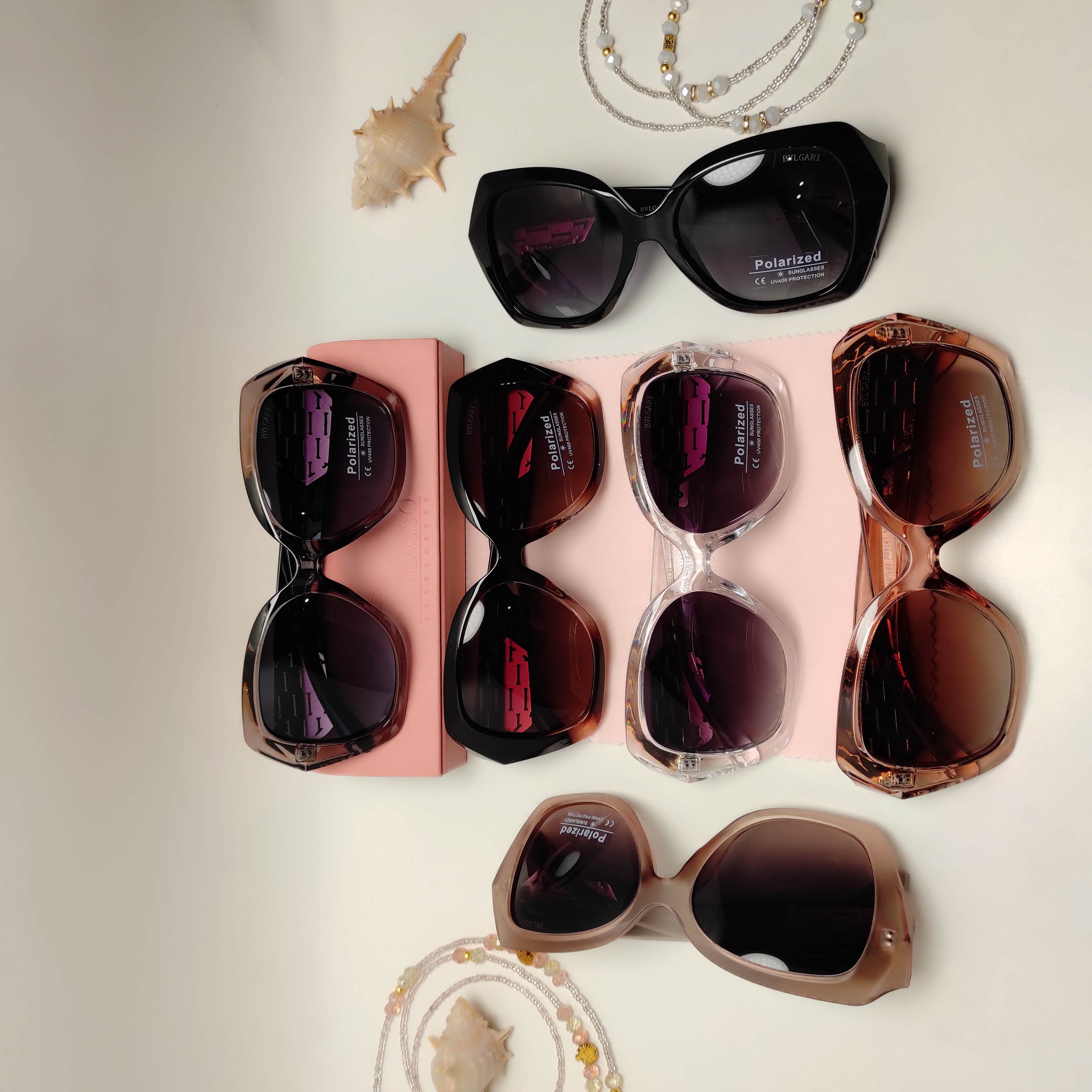 عینک افتابی زنانه پلاریزه BVLGARI کد 88147