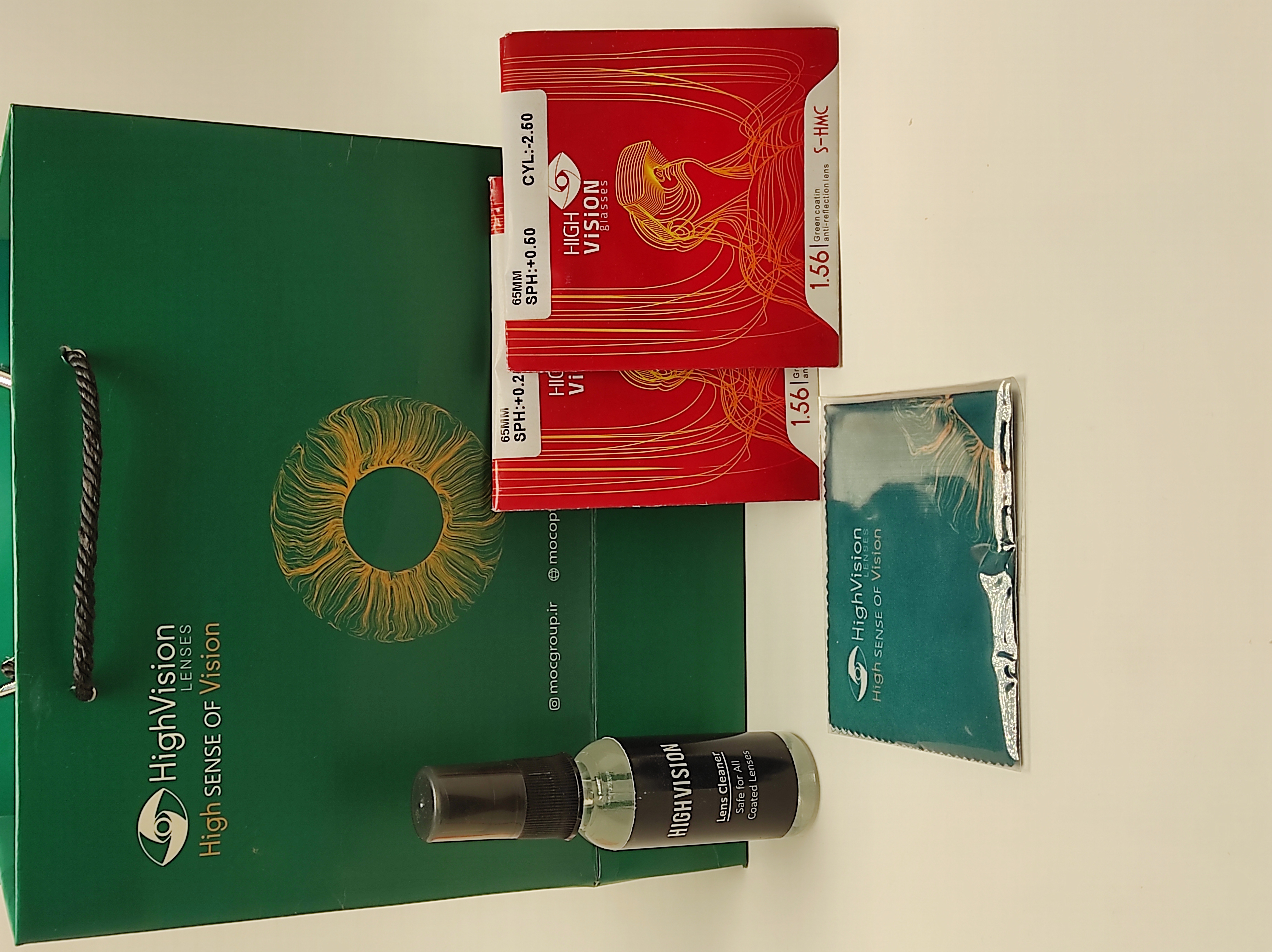 عدسی آنتی رفلکس سوپرهارد 1.56 های ویژنHigh vision
