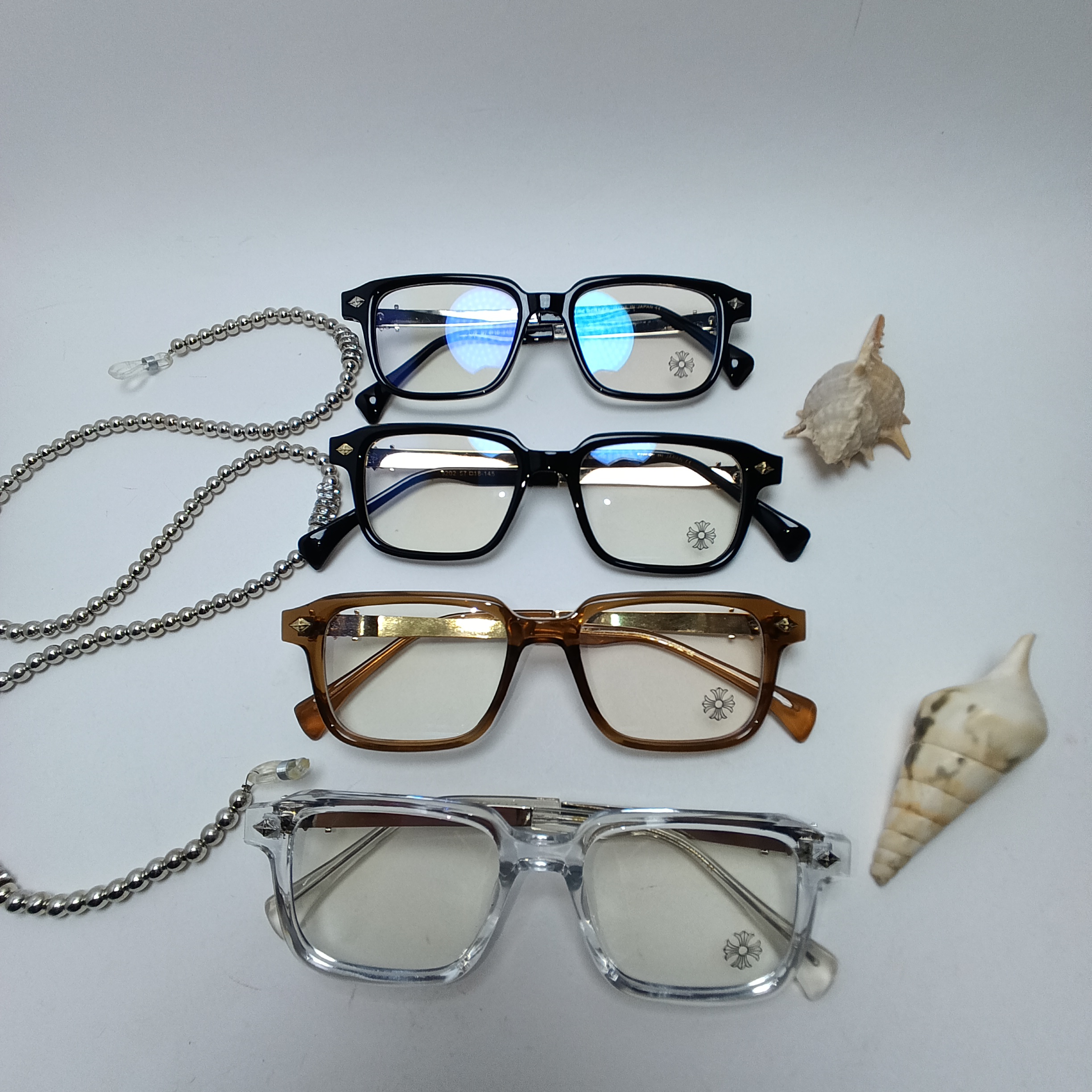 عینک طبی بلوکات کروم هارتزChrome Hearts مدل 9202